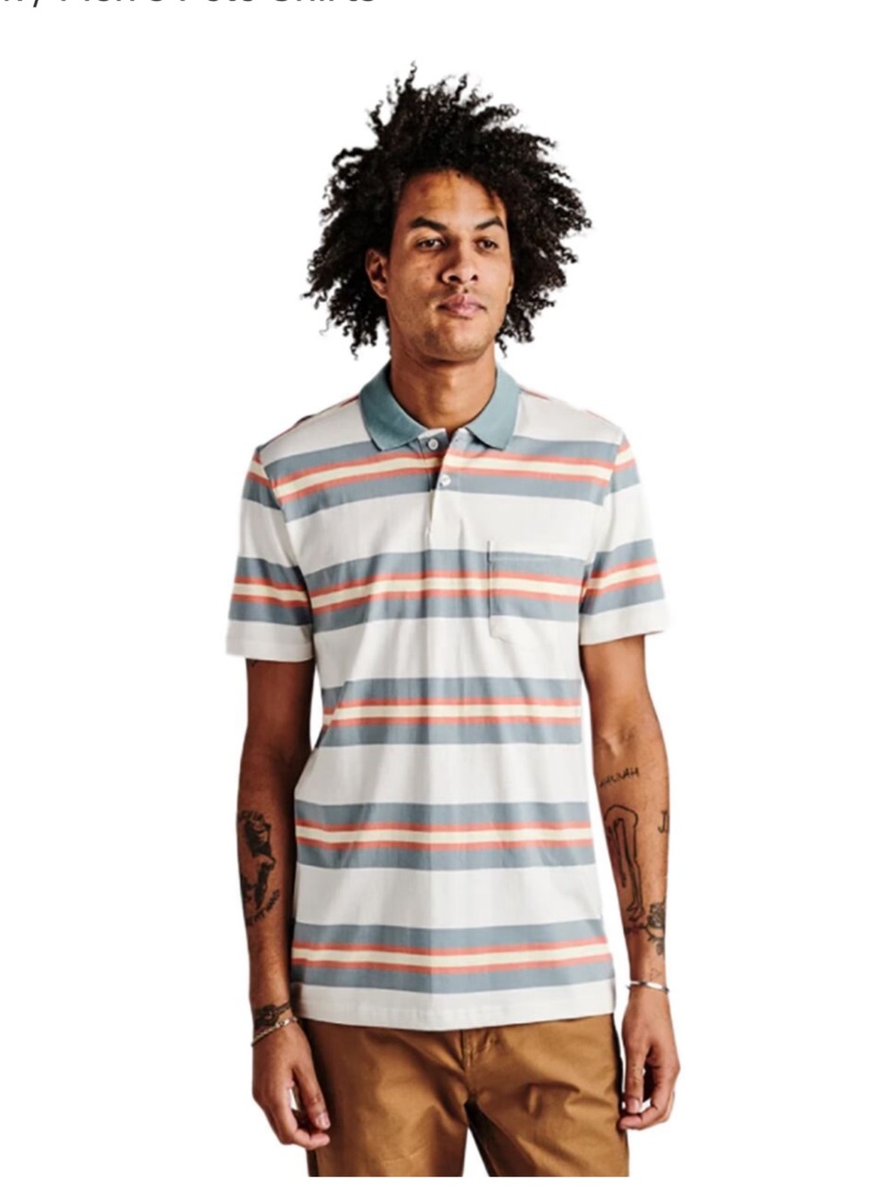 Roark Men's Striped Polo Shirt